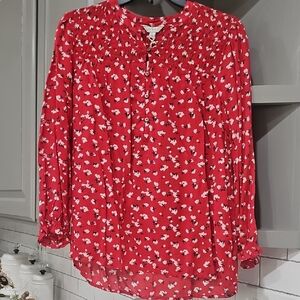 Lucky Brand Scarlet Floral Blouse